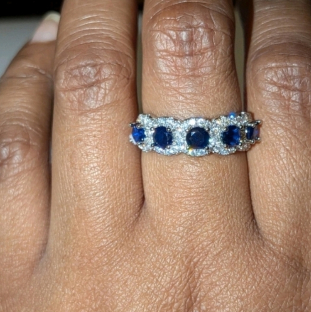 Elegant Sapphire Band Women's Ring